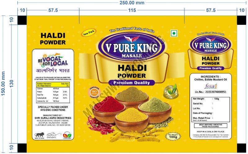 Haldi Powder Packaging Pouches