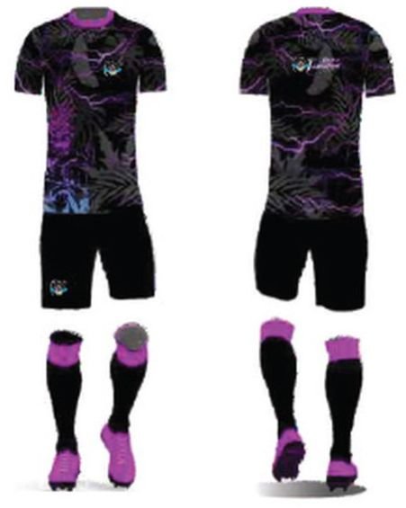 Printed Round Neck Black Dry Fit Football Jersey