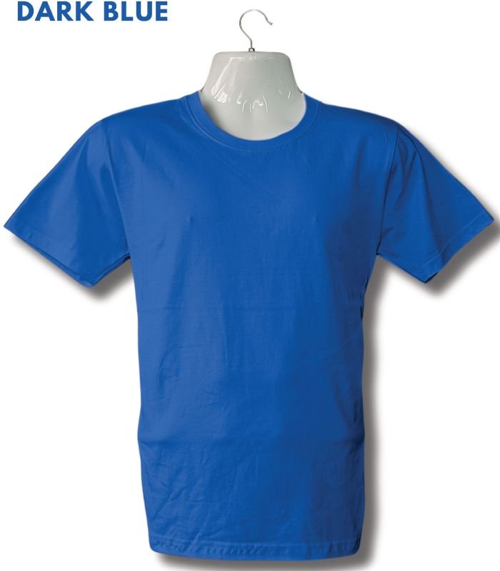 Pure Cotton Dark Blue Round Neck T Shirt