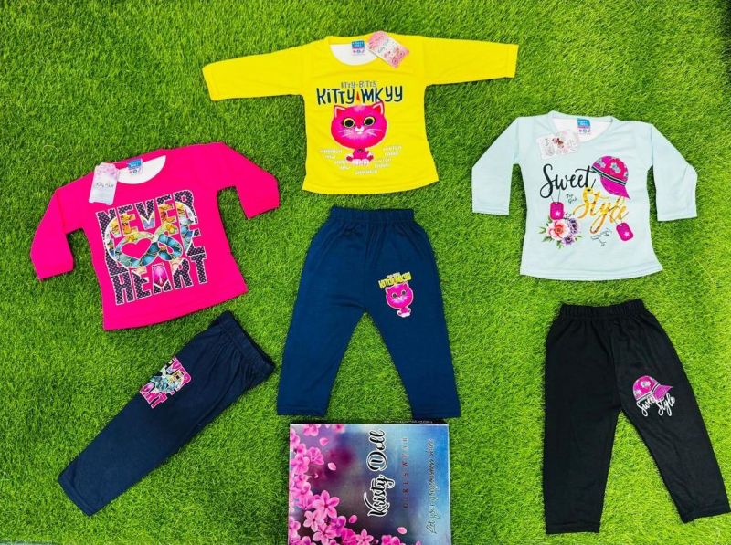 Girls Printed Pajama Set
