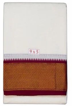 16 Mayil Kan Jari Peat Cotton Dhoti