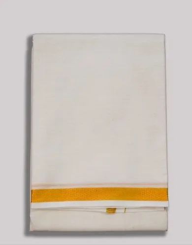 30 K Golden Jari Cotton Dhoti