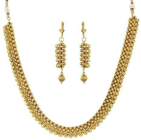 Golden Beads Necklace Set