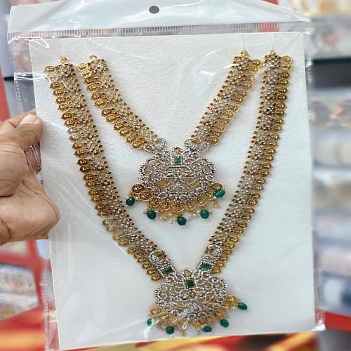 Two Layer Metal Artificial Necklace Set