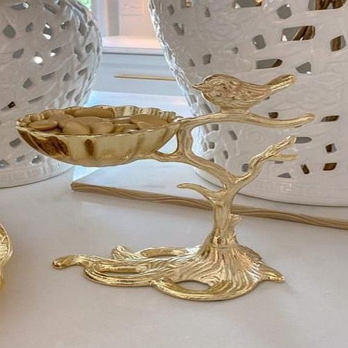 Aluminium Bird Dry Fruits Bowl