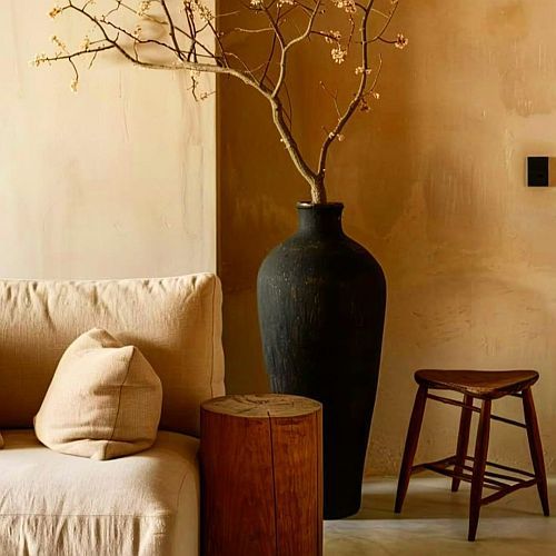 Black Decorative Metal Flower Vase