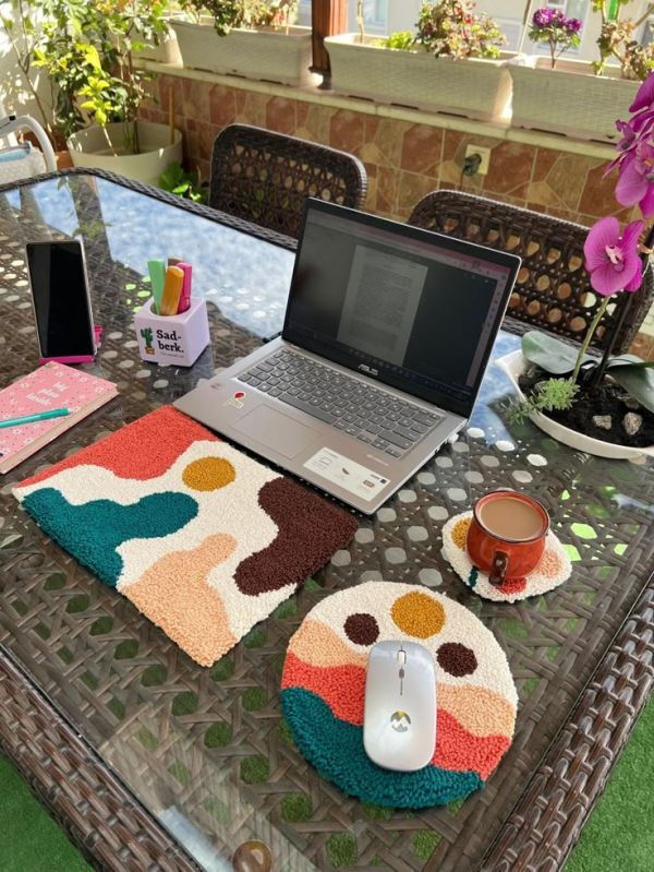 Colourful Printed Keyboard Rug