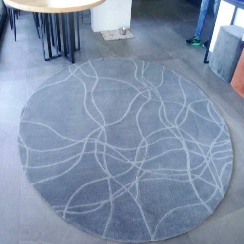 Gray Round 3d Carpet