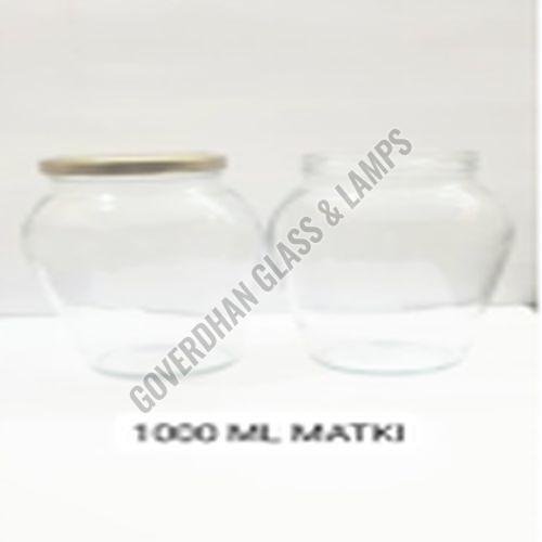 1000 Ml Glass Matki Jar