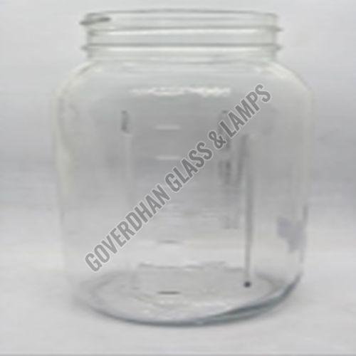 1000 Ml Embossed Glass Jar