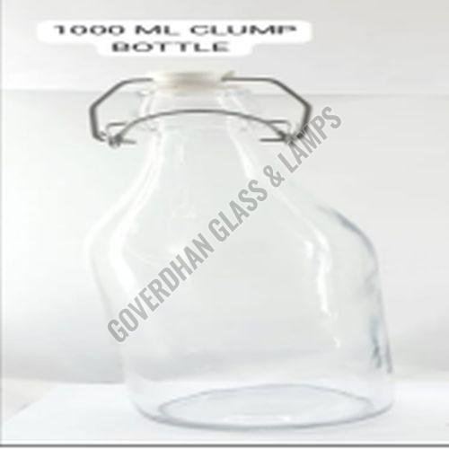 1000 Ml Glass Water Bottle with Clamp