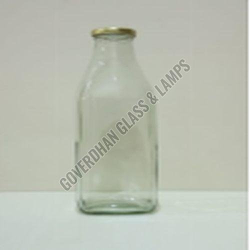 1000 Ml Square Glass Milk Bottle