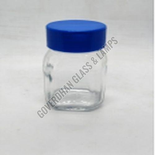 100 Ml Honey Square Glass Jar