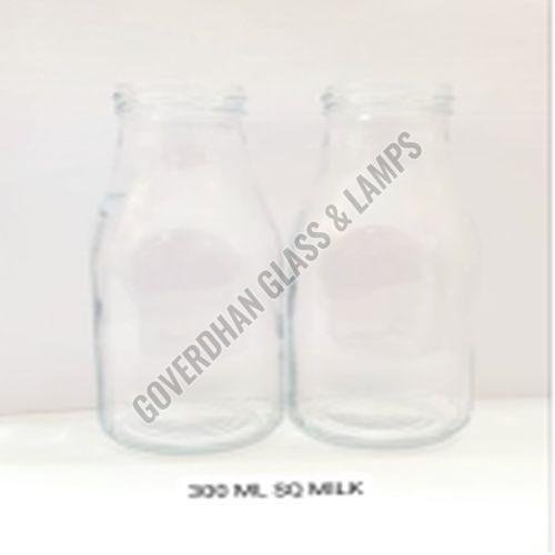 300 Ml Square Glass Milk Bottle
