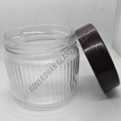 350 Ml Plain Round Glass Screw Jar