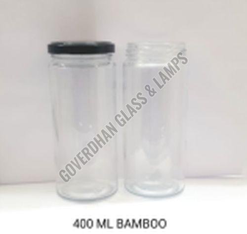 400 Ml Round Bamboo Jar
