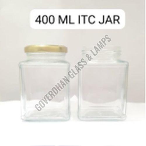 400 Ml ITC Square Glass Jar