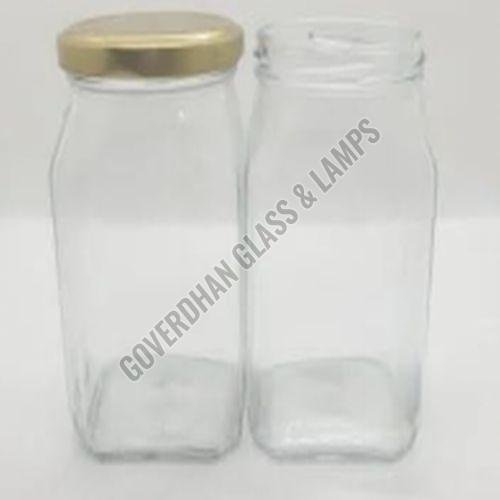 500 Ml Honey Square Glass Jar