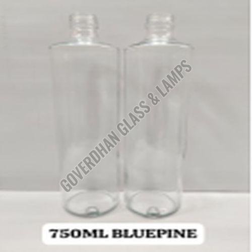750 Ml Blue Pine Glass Water Bottle