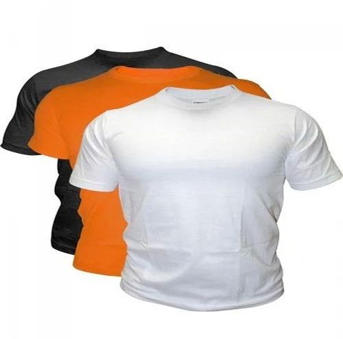 Mens Lycra Cotton Regular T-Shirts