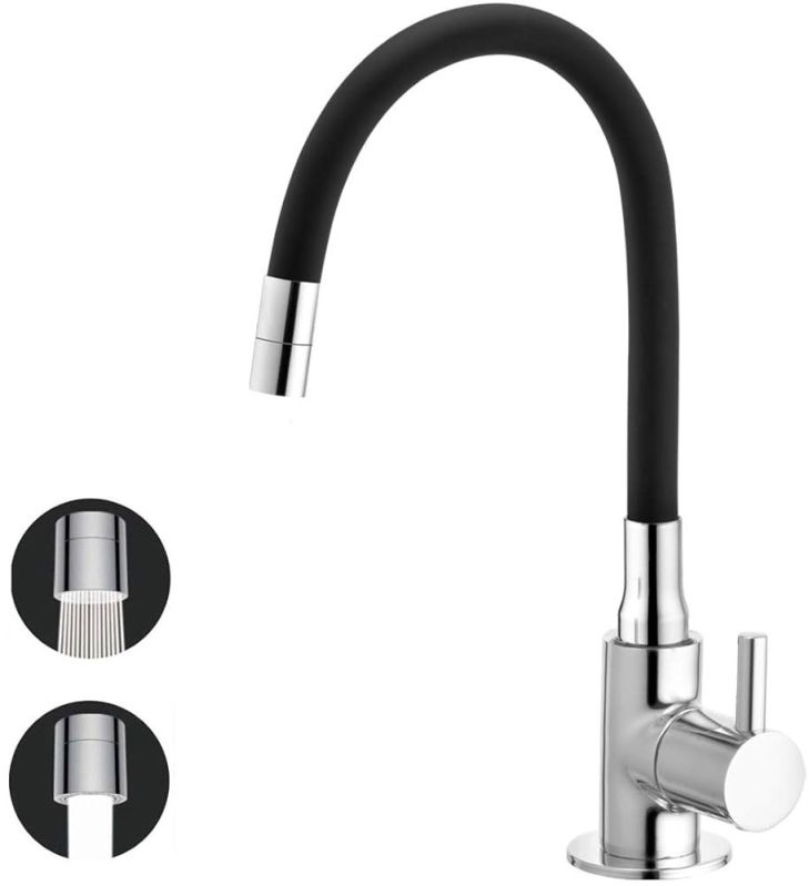 Designer Brass CP Swan Neck Tap with Elegant Arch Spout