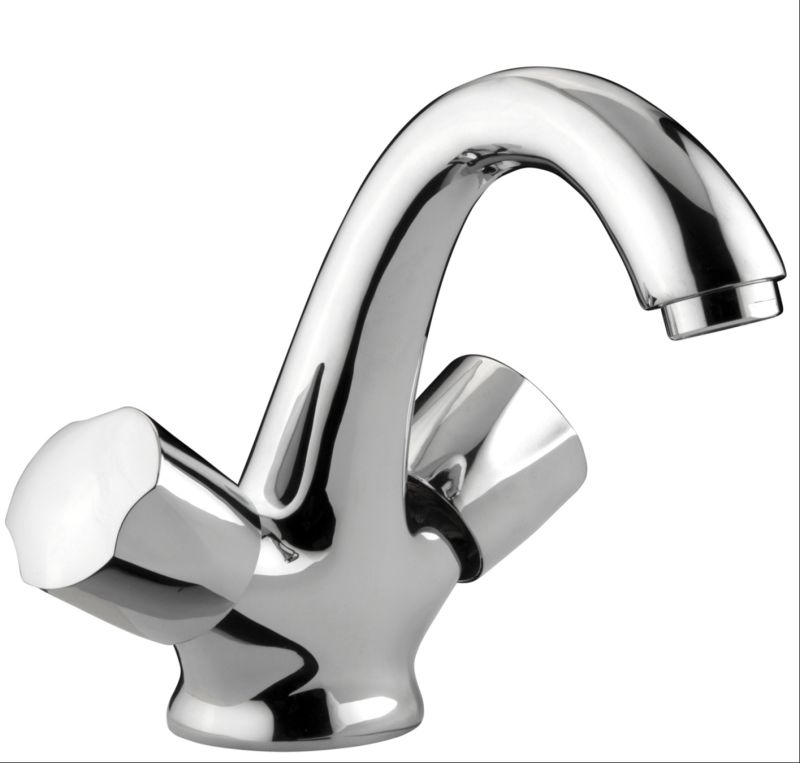 Sleek Brass Chrome Center Hole Basin Tap