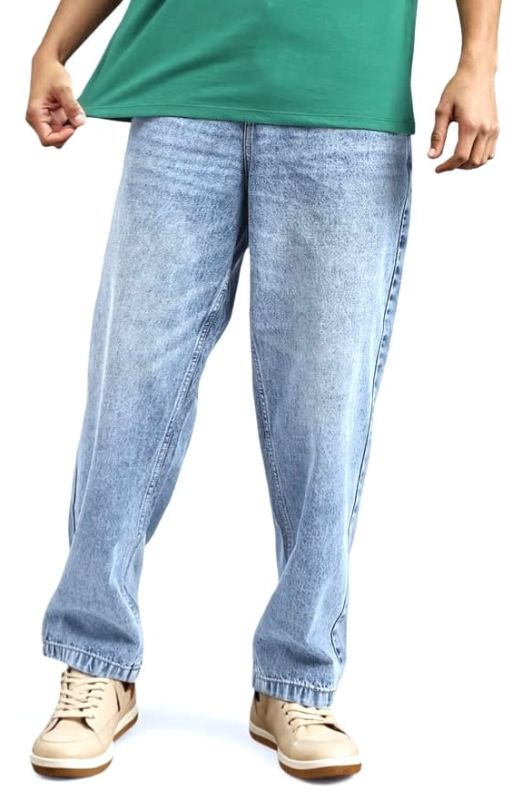 Mens Straight Fit Baggy Jeans