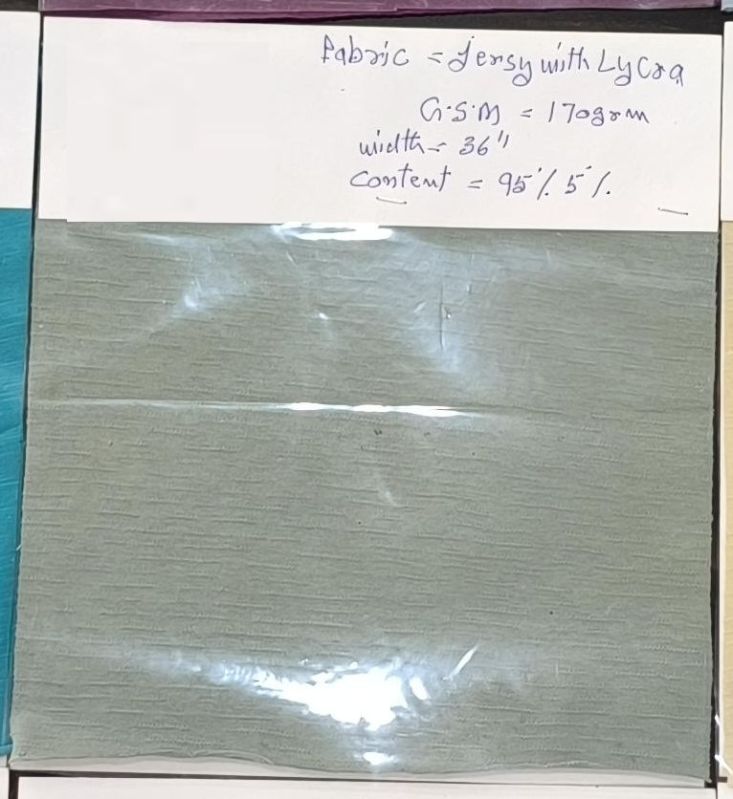 170 GSM Grey Jersey Lycra Fabric