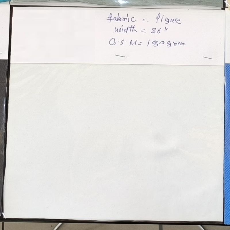 180 GSM White Pique Fabric