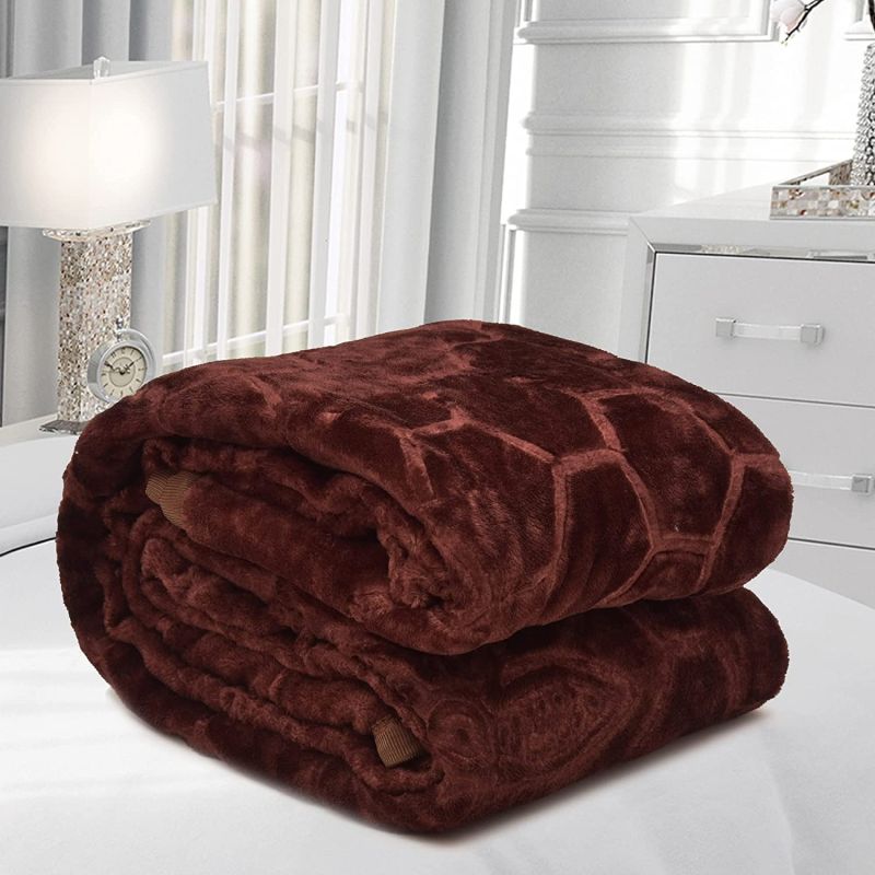 Brown Heavy Mink Blanket
