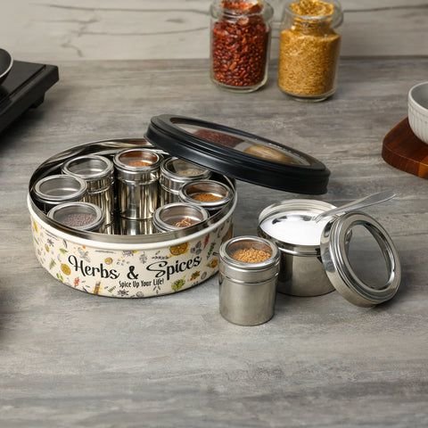 Dudki 9 in 1 Stainless Steel Spice Box