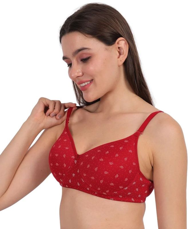 Cotton Blend Seamless Ladies Padded Bra