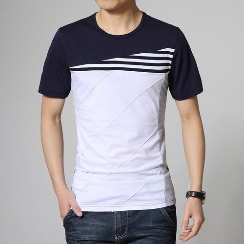 Mens Solid Round Neck T Shirt