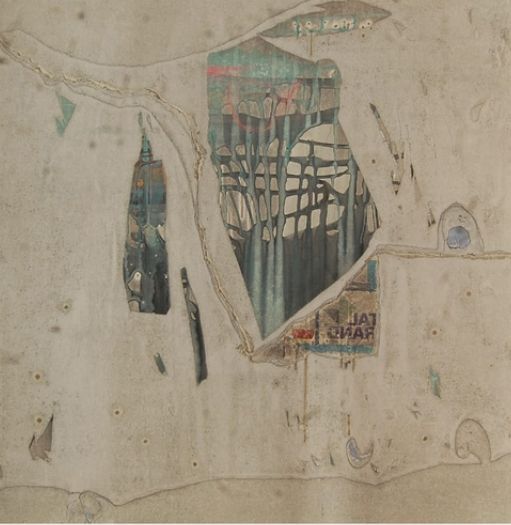 Textured Mixed Media Collage Art