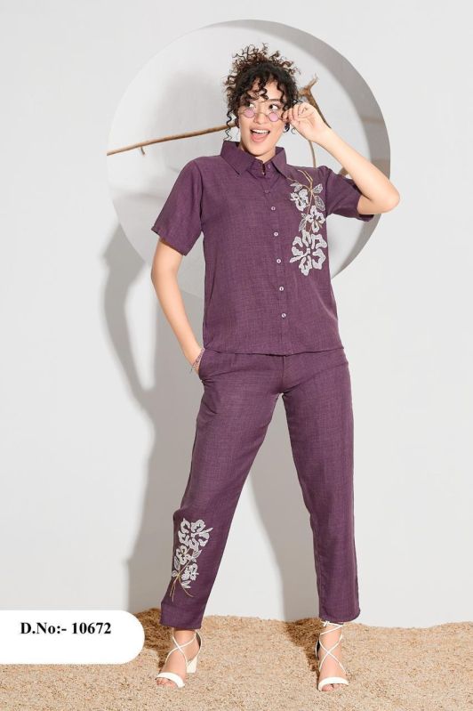 Womens Rayon Designer Co Ord Set