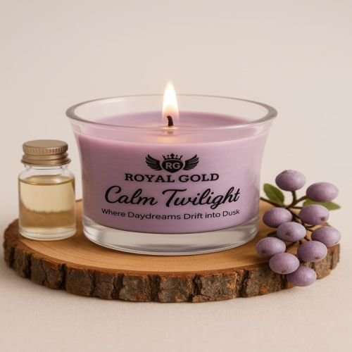 Royal Gold Calm Twilight Soy Wax Scented Jar Candle