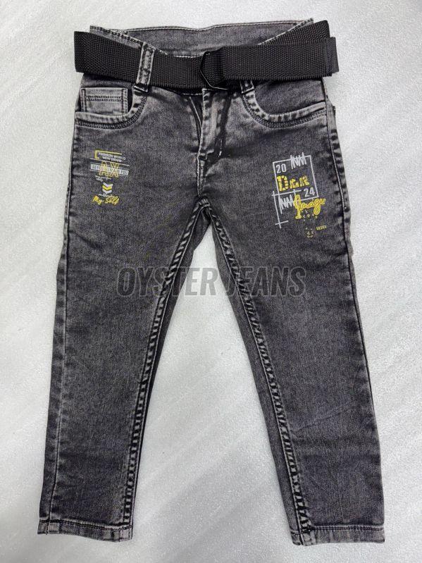 Black Stretchable Boys Narrow Fit Denim Jeans