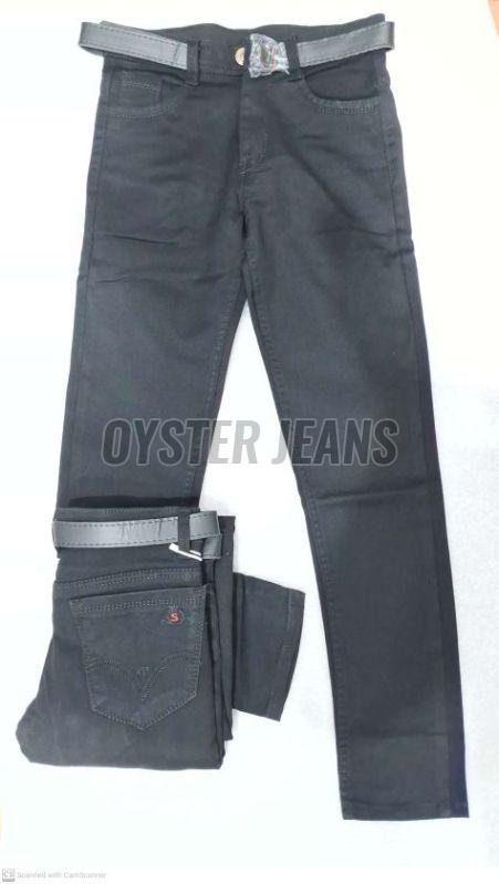 Dark Grey Stretchable Boys Straight Fit Denim Jeans