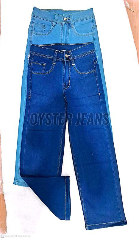 Girls Stretchable Straight Fit Silky Denim Jeans with Inner Elastic Belt