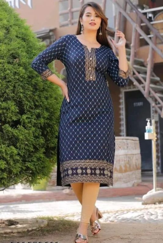 Blue Printed Kurti