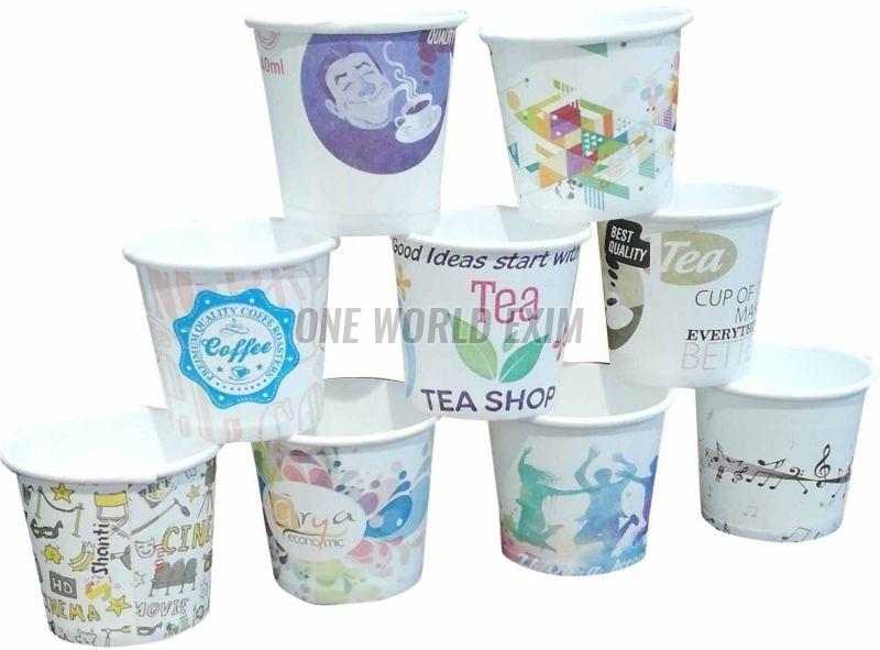 Printed Paper Tea Cups