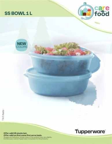 1L Tupperware Blue SS PET Bowl