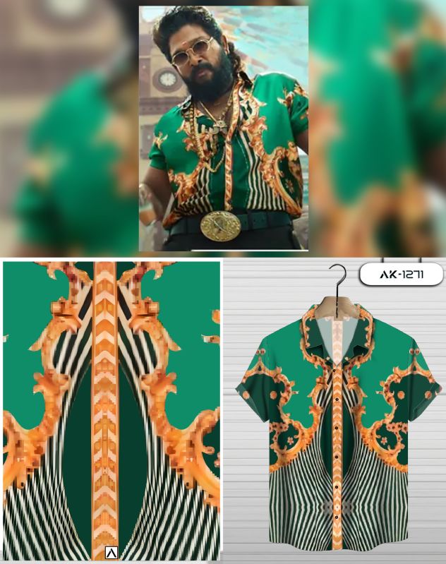 Discharge Print Cotton Shirting Fabric