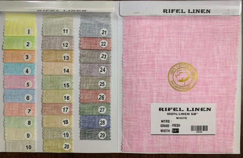 Plain Linen Shirting Fabric