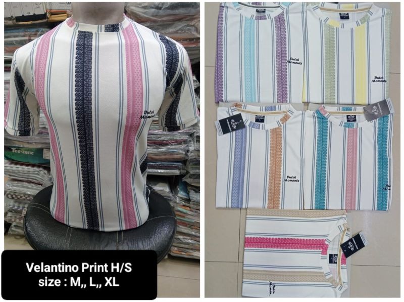 Mens Round Neck Printed T Shirt