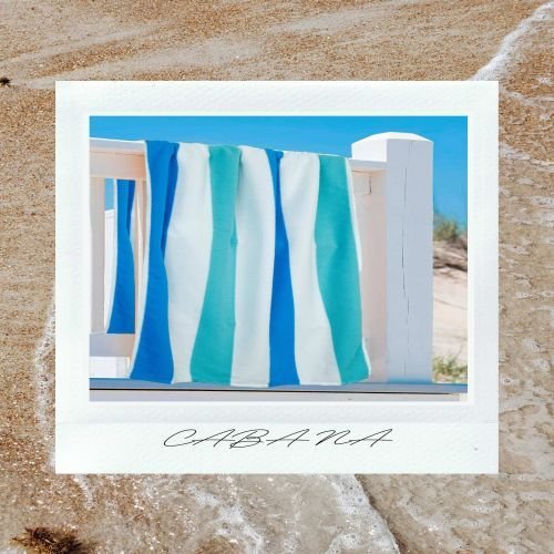 Dual Tone Blue Striped Cabana Towel