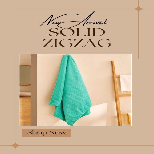 Plush Solid Zigzag Pattern Turquoise Towel
