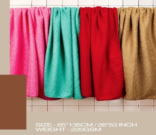 Plush Zigzag Pattern Multicolor Towel