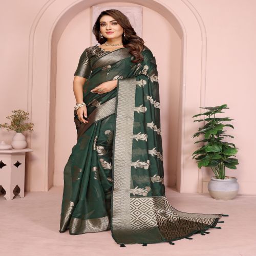 Soft Linen Cotton Digital Printed Saree