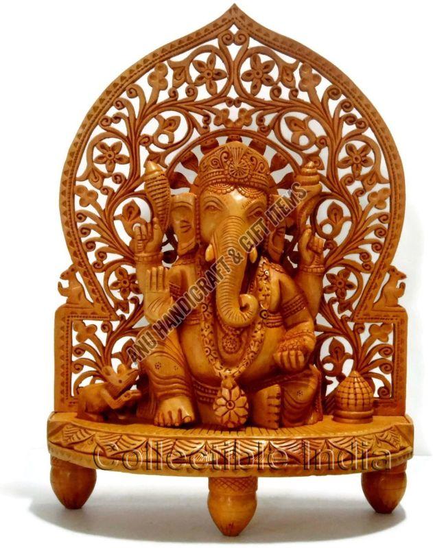 Ganesh Frame Wooden Statue